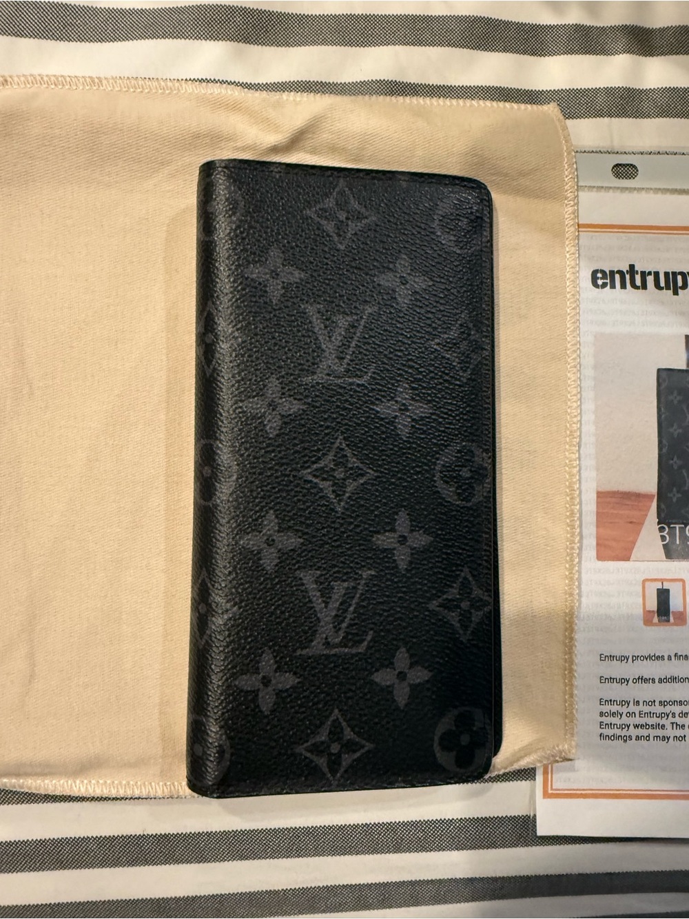 Louis Vuitton Monogram Eclipse Long Billfold Wallet - Black & Gray